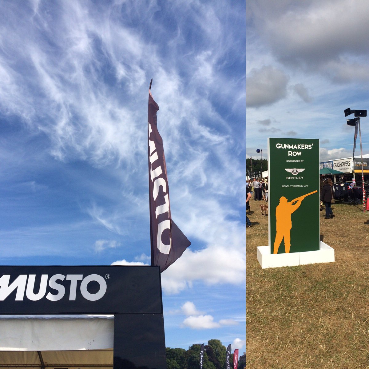 loulondondesign's tweet photo. Good Morning @TheGameFair come and see us @MUSTOclothing #gunmakersrow #Day2 https://t.co/jNIvBMd7sK