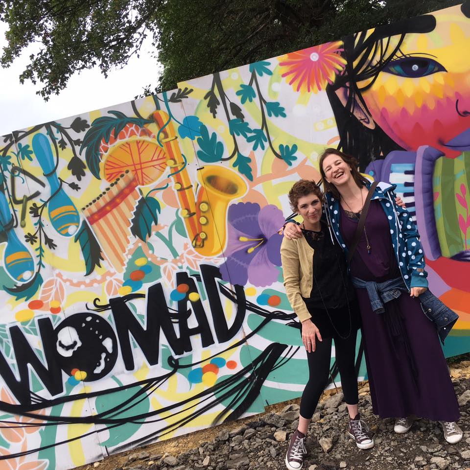 RachelLHamilton's tweet photo. Having all the fun at #WOMAD2016 yesterday with @joannanadin @WendyMeddour and @Stripemonger. Next stop #YALCon2016 https://t.co/BDEHm9WBXH