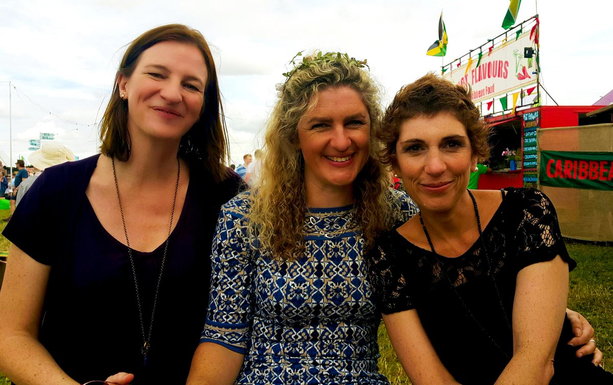 RachelLHamilton's tweet photo. Having all the fun at #WOMAD2016 yesterday with @joannanadin @WendyMeddour and @Stripemonger. Next stop #YALCon2016 https://t.co/BDEHm9WBXH