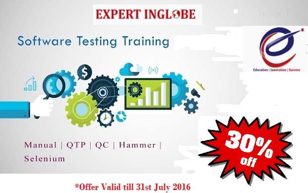 Expert_InGlobe's tweet photo. #ExpertInGlobe (EI PL) #Offers 30%+ 15%(S.T) #OFF on any module of #Software #Testing #Courses
Phone:011 - 30020506 https://t.co/OMK9wR0yG9