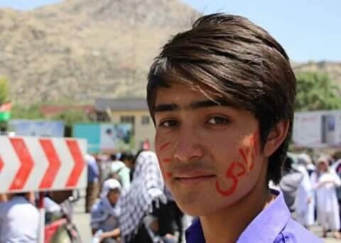 HOPEhazara's tweet photo. #Enlightenment 
Abdullah ("freedom" written on face) injured during July 23 attack, died today via @Roh_Yakobi https://t.co/rgaeniY7wx