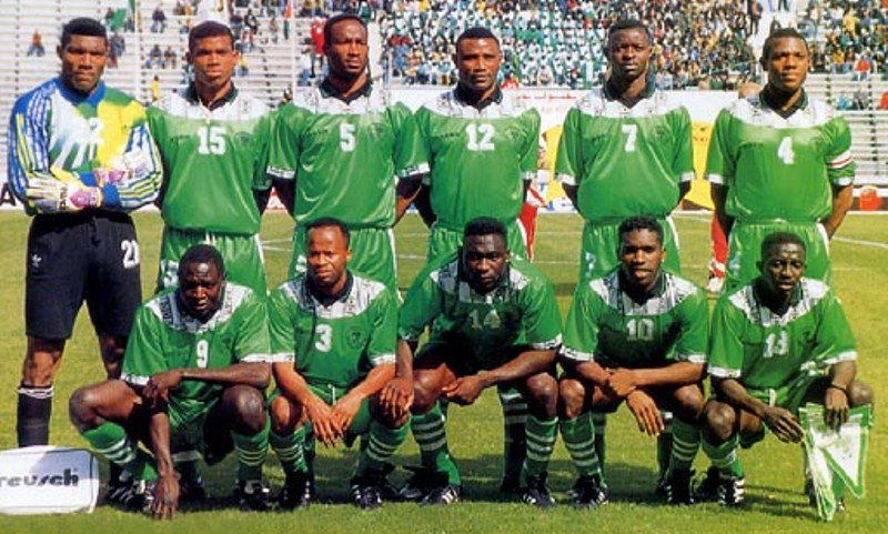 Keshi's teammates went to his burial in traditional uniform mirroring their Tunisia 94 Strips