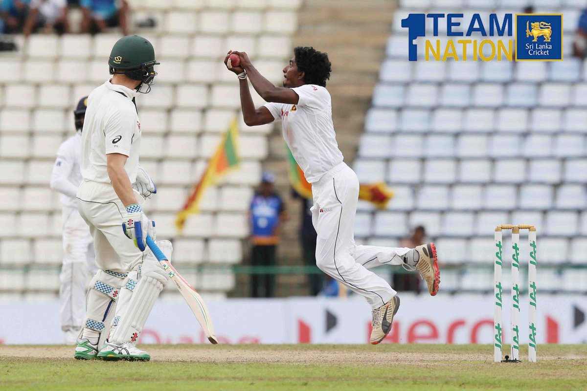 OfficialSLC's tweet photo. VICTORY! Sri Lanka defeat No.1 ranked Test Team by 106 runs. This will rank among the great Tests in history!#SLvAUS https://t.co/9eWVT3sdyd
