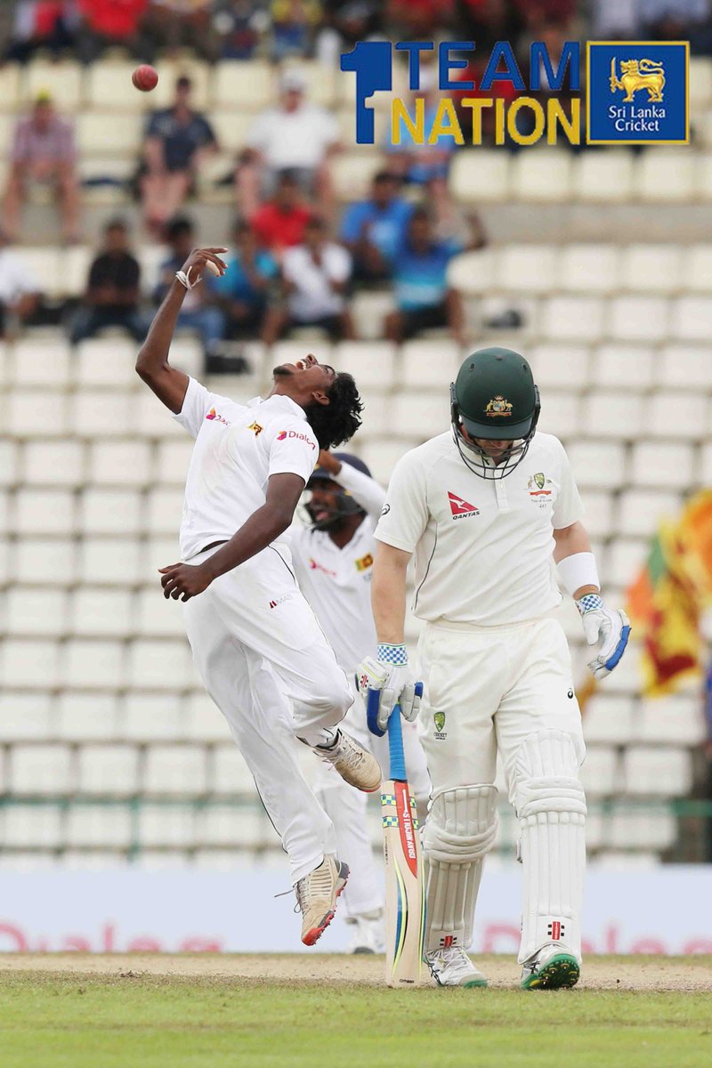 OfficialSLC's tweet photo. VICTORY! Sri Lanka defeat No.1 ranked Test Team by 106 runs. This will rank among the great Tests in history!#SLvAUS https://t.co/9eWVT3sdyd