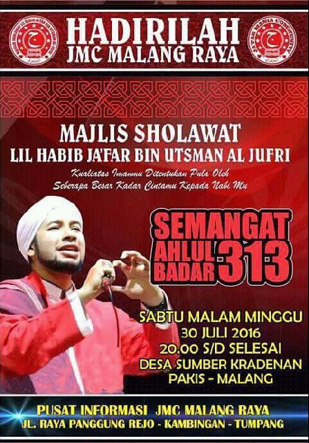 Ahmadh313's tweet photo. Nanti Malam JMC Day Bertempat Di Sumber Kradenan Pakis @Batu_TV  #Alikhwan  #JMCDays @majelis_info @JadwalMajelis https://t.co/iIvEpe6eRl
