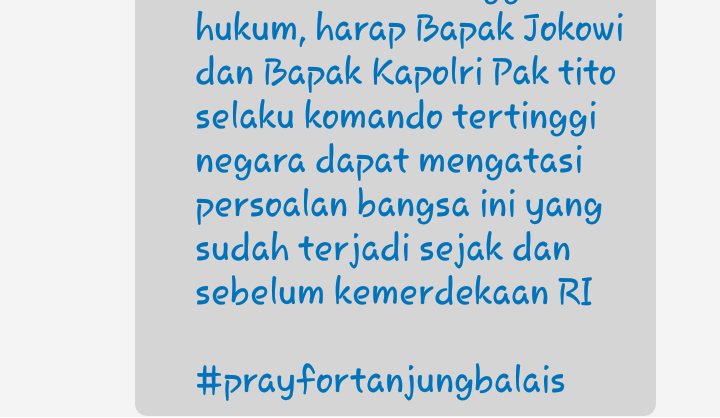 rinnitrianater1's tweet photo. Dear, Pak Presiden. Berikut broadcast yg saya dapatkan dr teman2 sy d daerah tj balai, sumut. @jokowi https://t.co/TowRGJM4dB