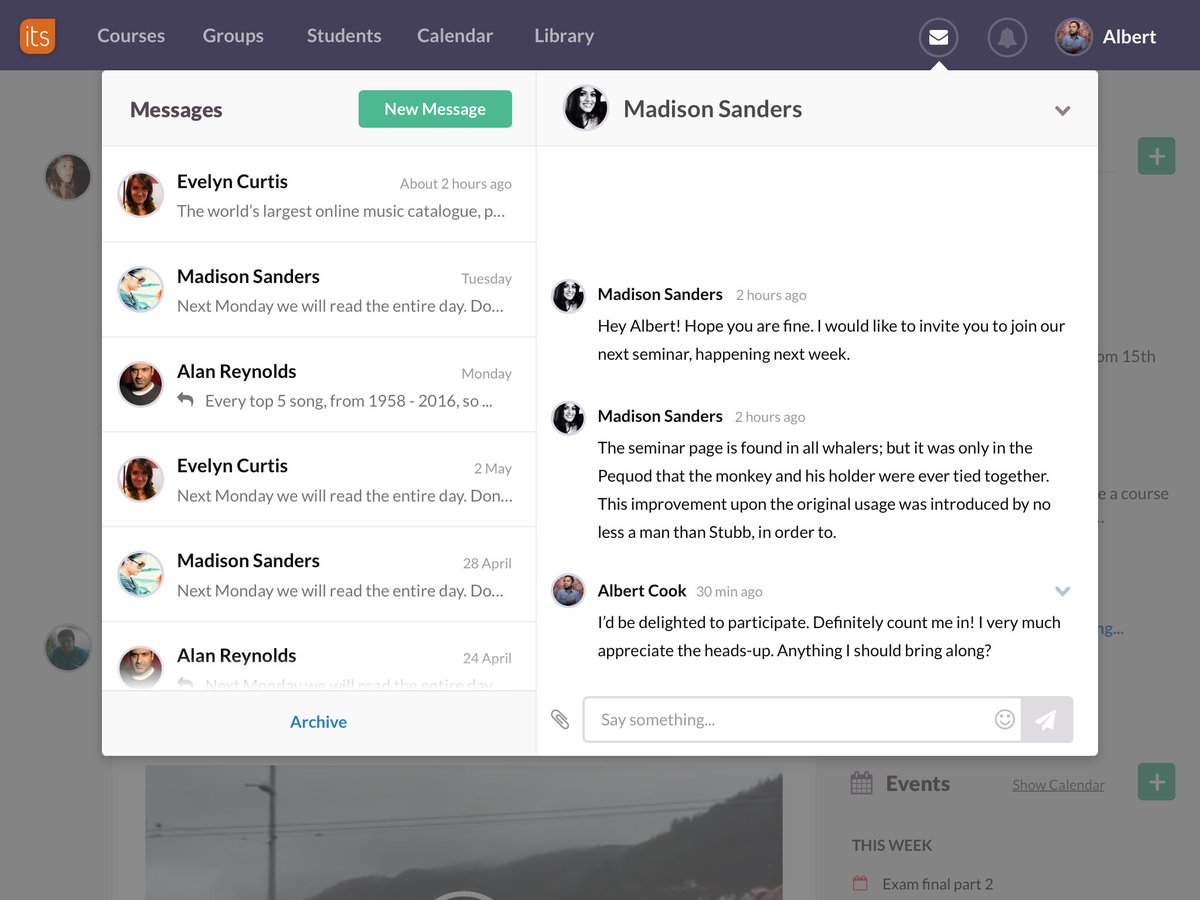 itslearning's tweet photo. New messaging! Instant communication with students &amp; groups across any device. #aBetterClass https://t.co/s6JdNbSC1I https://t.co/ShgaJvynyG