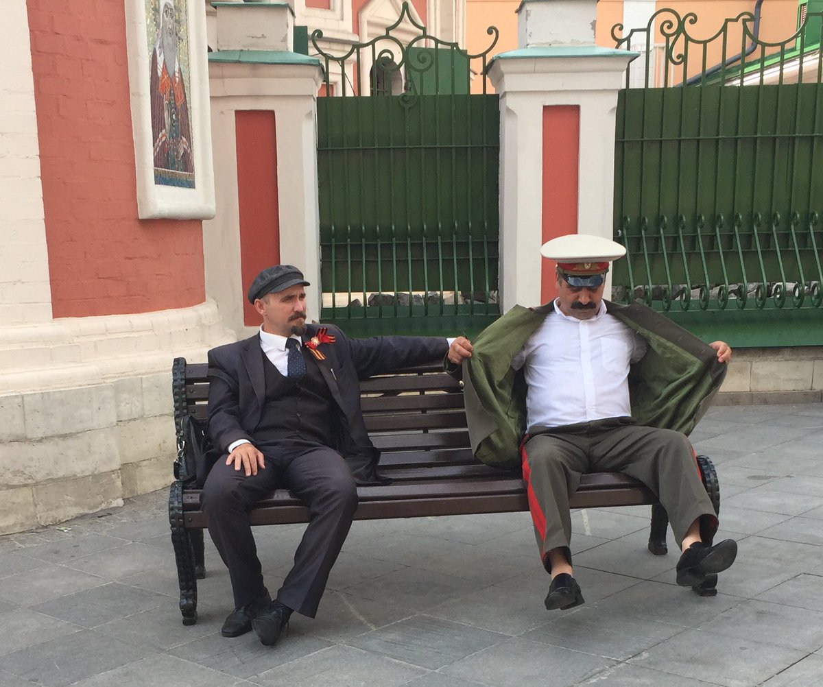 virnakai's tweet photo. Would have loved to be a part of that conversation between Lenin and Stalin. #globetrotter90 #doilookfat https://t.co/Q8SWDUPfZx