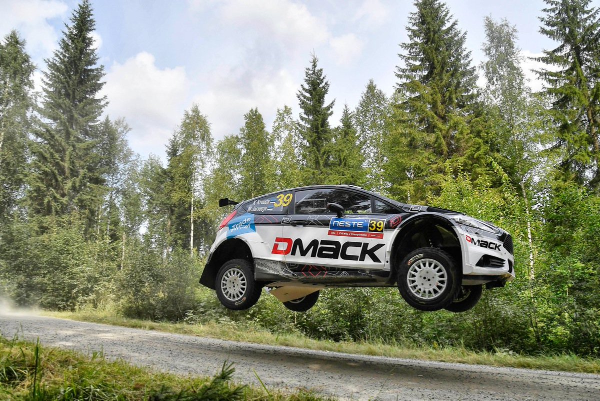DMACK_Tyres's tweet photo. WRC 2: @KarlKruuda has set some strong times today and is the top Fiesta in fourth, @MariusAasen is ninth https://t.co/mvgeeQI58P