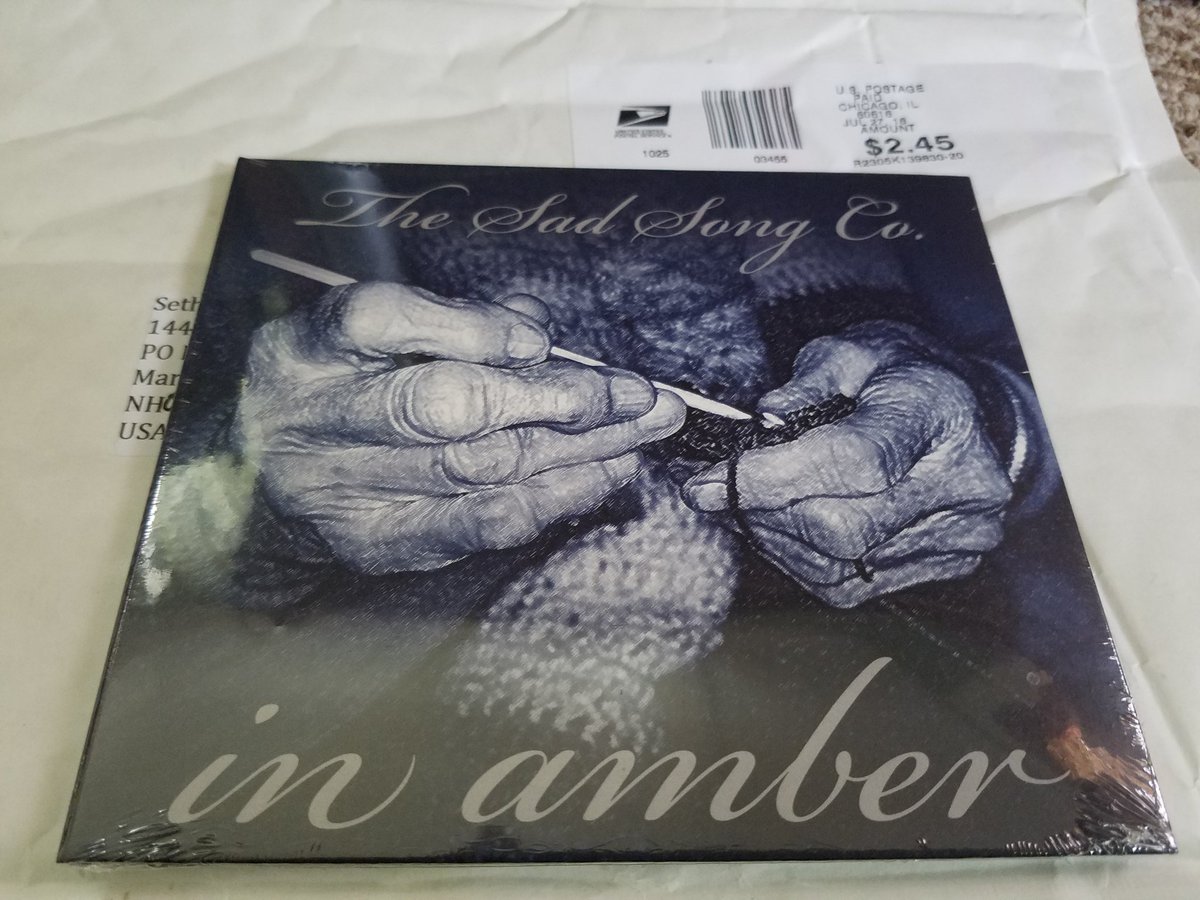 sradner's tweet photo. Woo-hoo! Look what arrived from the lovely and talented @sadsongco in today's mail! #InAmber #muchexcite https://t.co/5I6fmRUYpE