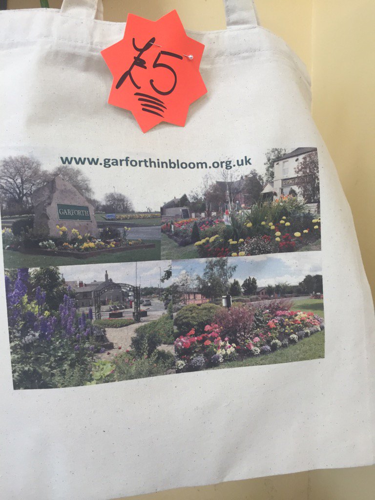 #support your local community. #Garforth in Bloom bag on sale <a href="/Garforthgrocer/">Chris' Fruit & Veg</a>