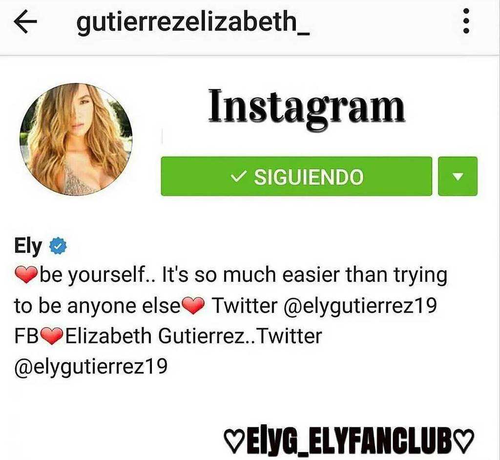 ElyG_ELYFANCLUB's tweet photo. @Elygutierrez19  ELIZABETH GUTIÉRREZ en la RED SOCIAL ↪INSTAGRAM↩ CUENTA VERIFICADA ✔  @gu… https://t.co/vt5PPcE01R https://t.co/HJBQJhzwdv