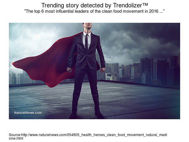 healtholizer's tweet image. The top 6 most influential leaders of the #cleanfoodmovement in 2016 and beyond althealth.trendolizer.com/2016/07/the-to…