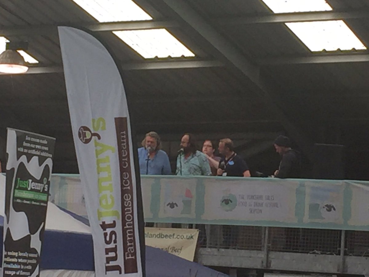 Nothingbutsnack's tweet photo. We've spotted the @HairyBikers @YorksDalesFest. Come down gentlemen &amp; meet #StrawBarry. https://t.co/SMnBmIupR1