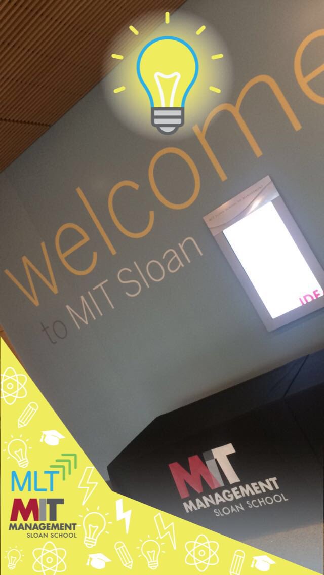 MLTOrg's tweet image. We have our own snapchat filter today! @MITSloan #MBAbound