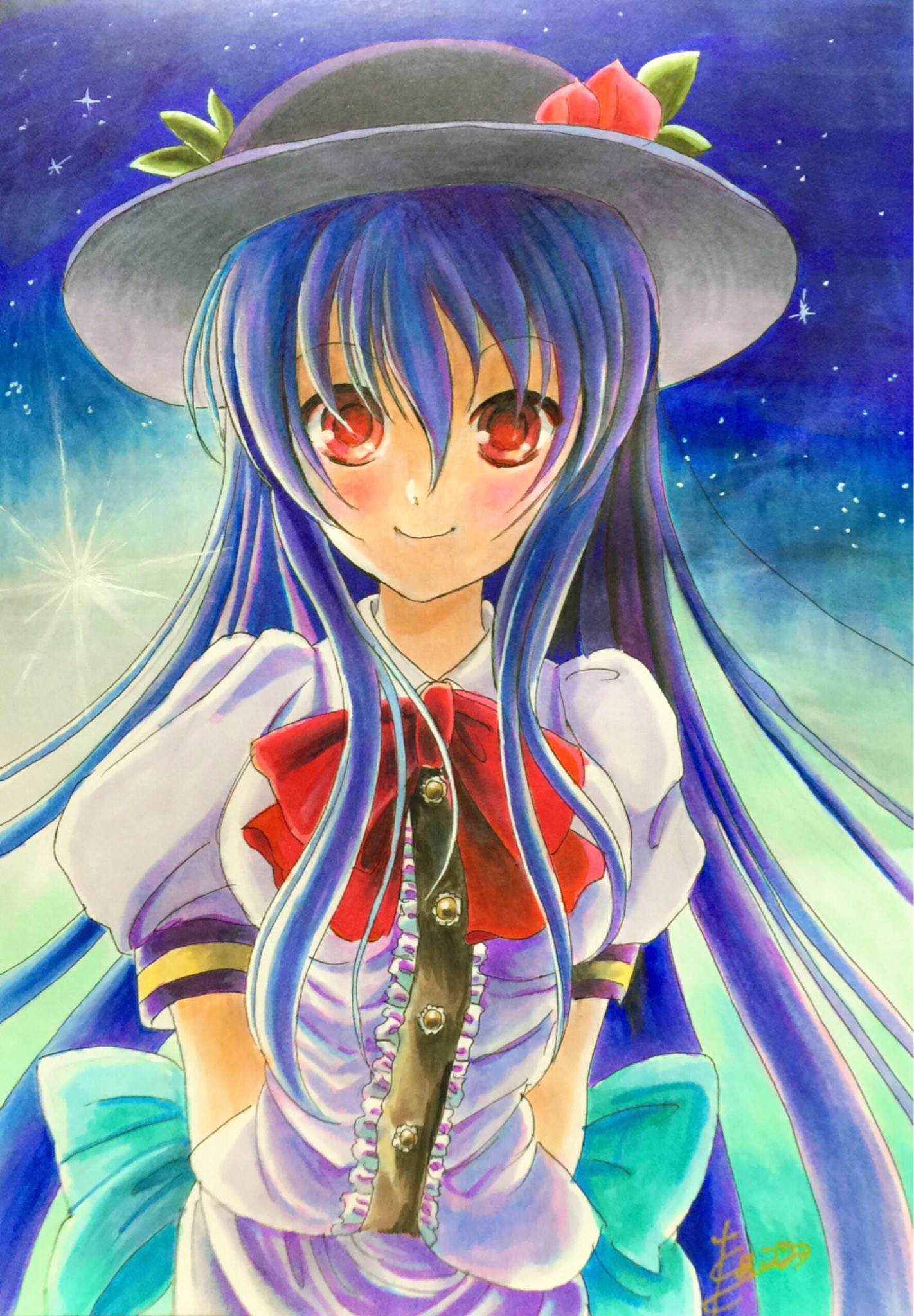 ｔa Ko コピックでの初描き作品天子ちゃん 以前の垢でアップしてますが こちらでも載せます 比那名居天子 イラスト塾 絵描きの輪 絵描き人 イラスト王国 幻想万華鏡 コピック東方大全 コピック 東方project T Co Xk61qqgper Twitter