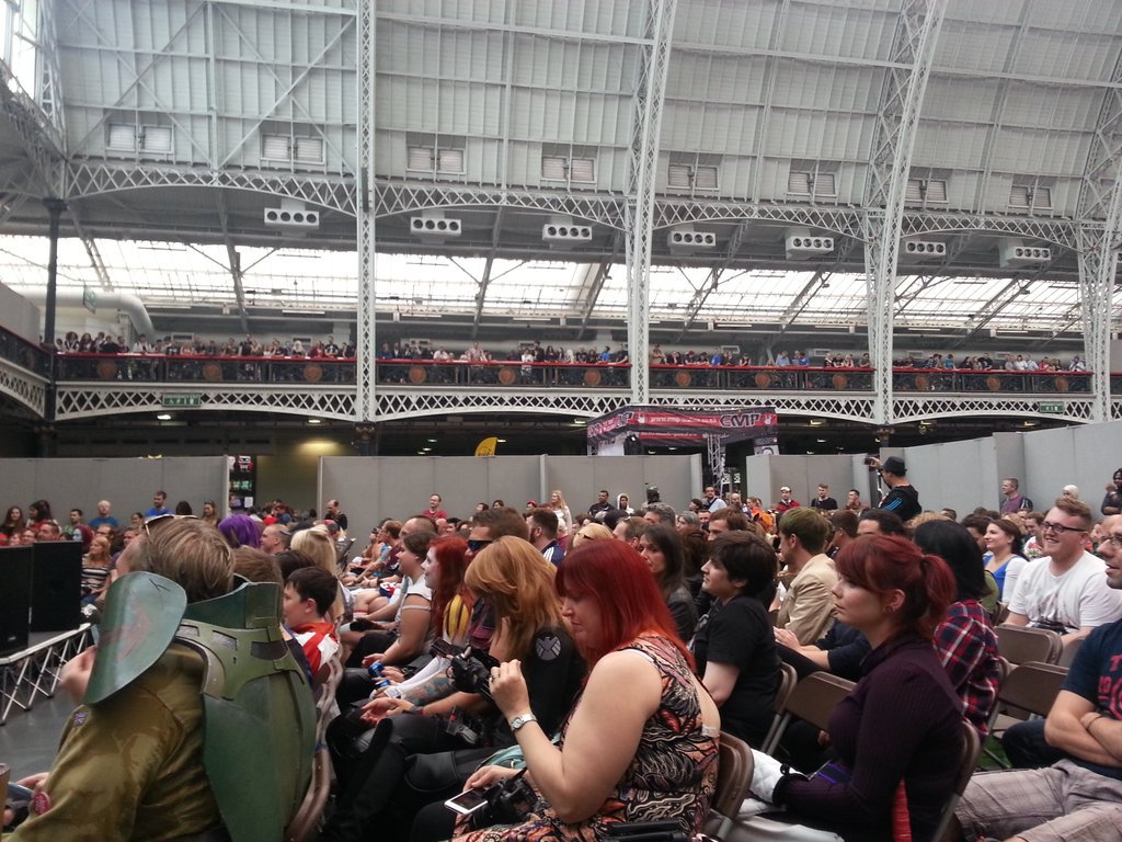 DarkCleoPro's tweet photo. Even the balconies are packed we're so full at the #cosplay masquerade! People are loving it! @Showmasters #LFCC16 https://t.co/orfUl6kgyv