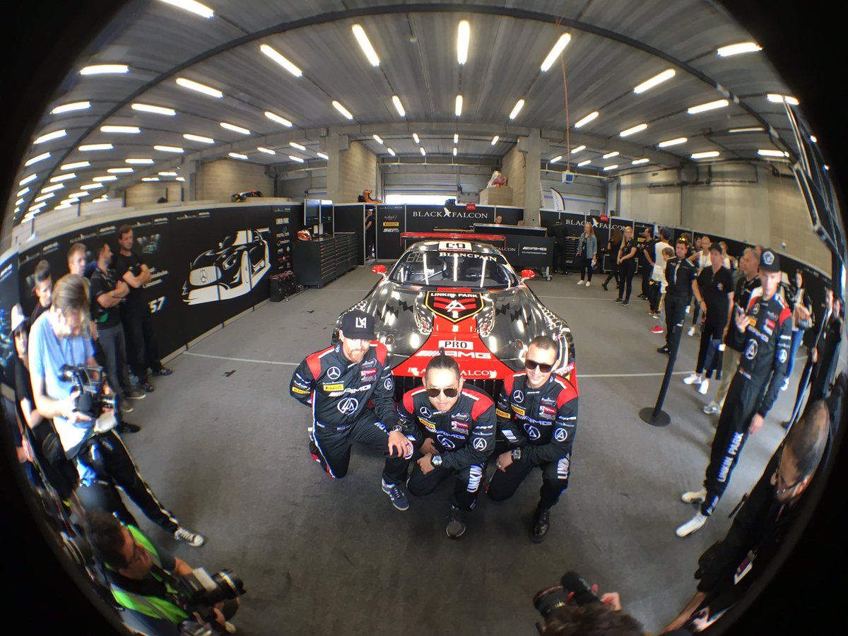 AdamChristo's tweet photo. Quick Spa24 driver line up change, sorry @MaroEngel, Bernd Schneider &amp; @YELMERcom you're out, @linkinpark you're in! https://t.co/rQitUidbfT
