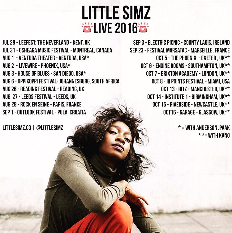 #LittleSimz #LIVE #Live2016 #Tour ...on the road💜 <a href="/TheRealKano/">Kano</a> <a href="/AndersonPaak/">ellie</a> <a href="/LittleSimz/">Little Simz</a>  #now