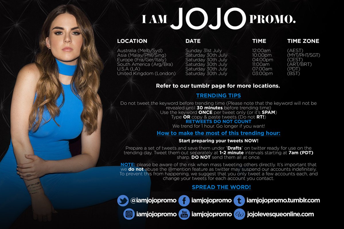IAmJoJoPromo's tweet photo. 10 minutes!! #TeamJoJo #TrendingHour https://t.co/Ki3RfLd0U1