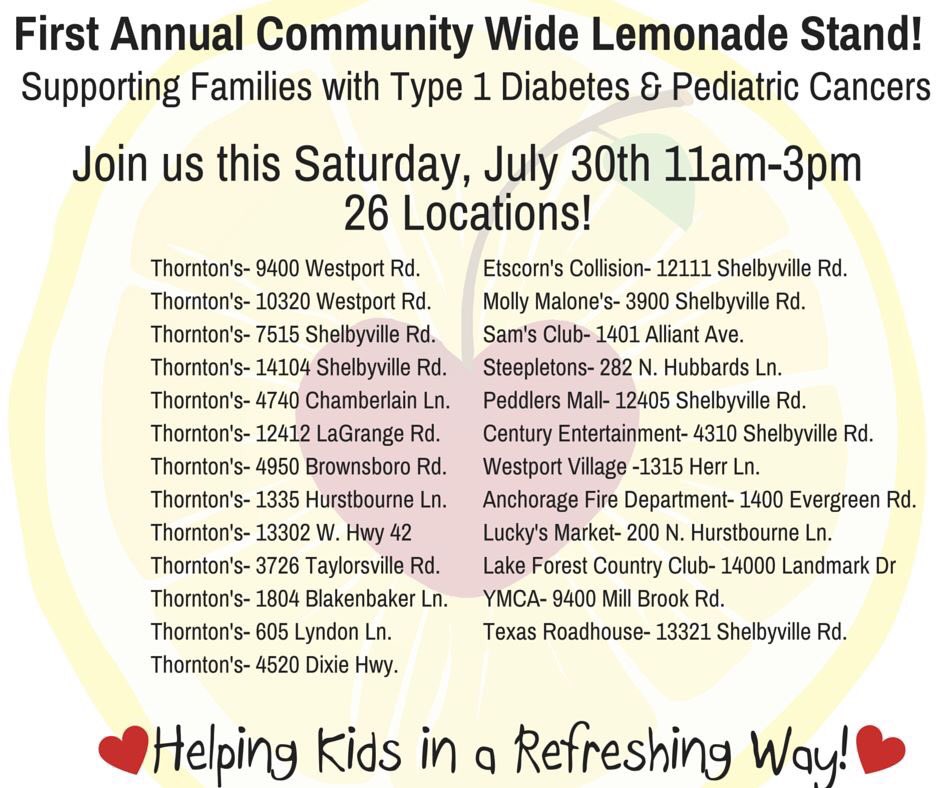 Come out &amp; support our friends at Lemonade for Life today #Louisville #giveback