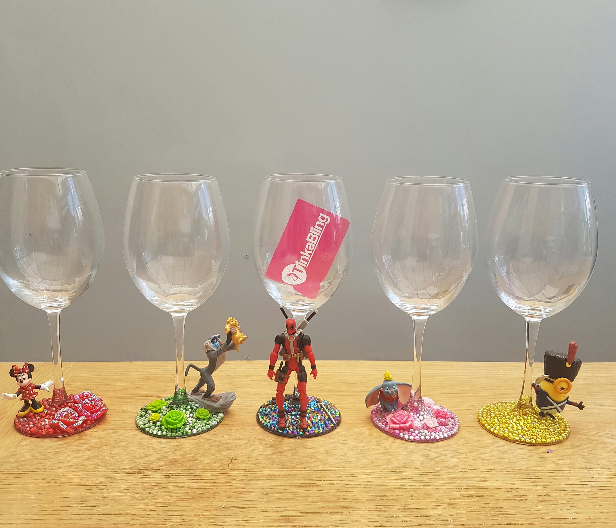 super villan wine glass Christmas gift glitter stem Harley Quinn Wine Glass 