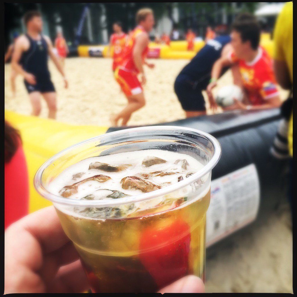 edwardclarke's tweet photo. Balls in the Sand (Finsbury Square) &amp; Pimms! @zefrog https://t.co/5QNXS4Cv4P