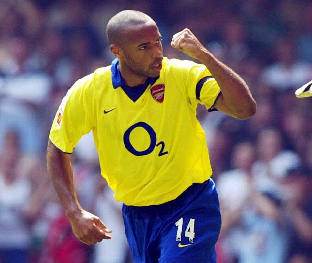 thierry henry yellow arsenal jersey