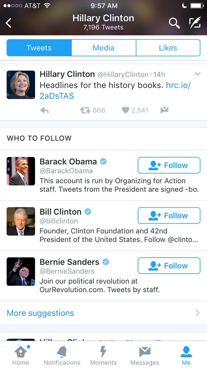 TheCherokeeRose's tweet image. @realDonaldTrump on ur phone Twitter suggests 2follow dems &amp;amp; on dems pgs it&apos;s the same #deckstacking #TrumpPence16
