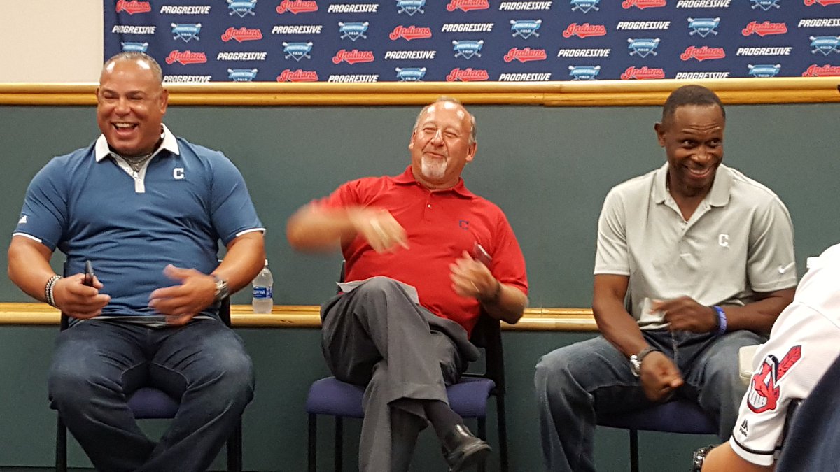 jomari965's tweet photo. Thanks for all the great stories before the game last night @Kenny_Lofton7 and @baerga9 , I had a blast! https://t.co/JkXZIGsf6Q