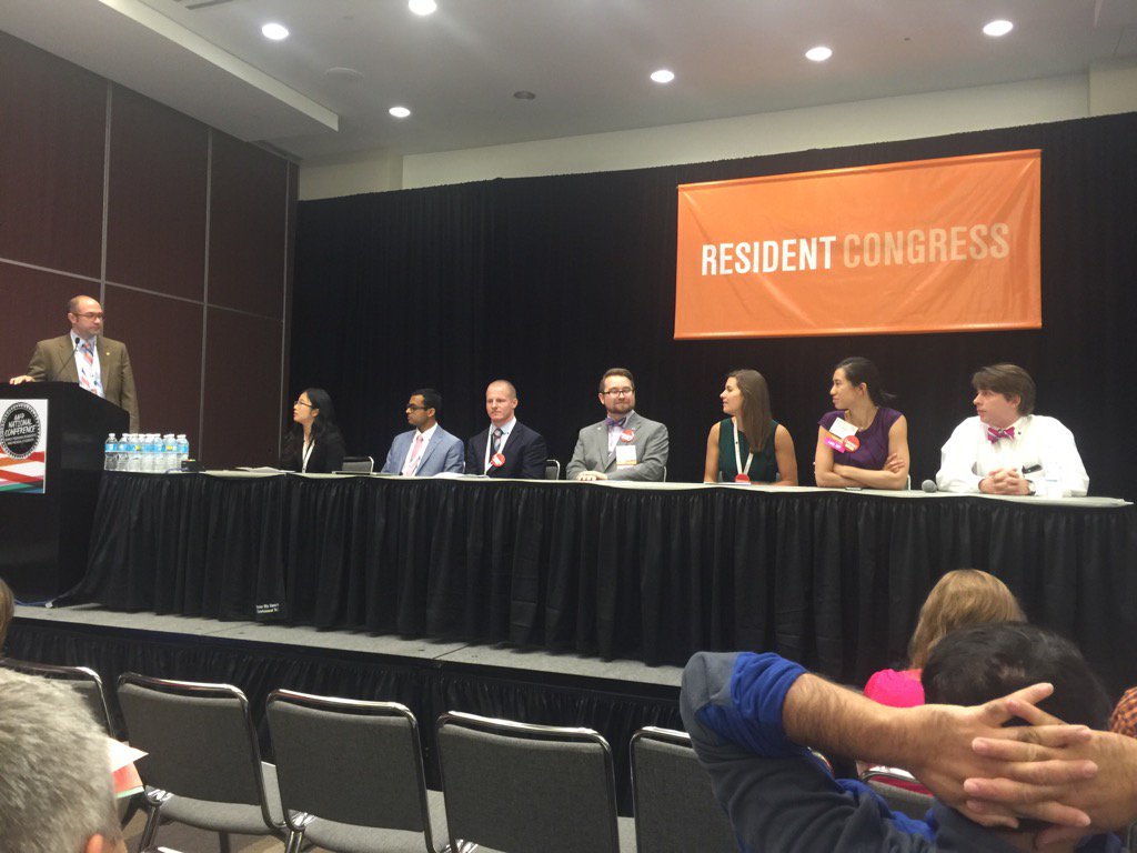 DocBorst's tweet image. We have no lack of leadership! Awesome delegate candidates at #AafpResCongress. #AAFPNC