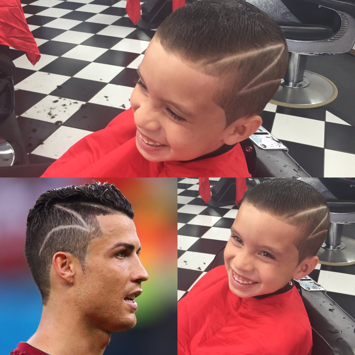 AndyVidales's tweet image. It's hard when you're a @FCBarcelona fan but your son wants to play &amp;amp; look like @Cristiano LOL. #GoodRoleModel