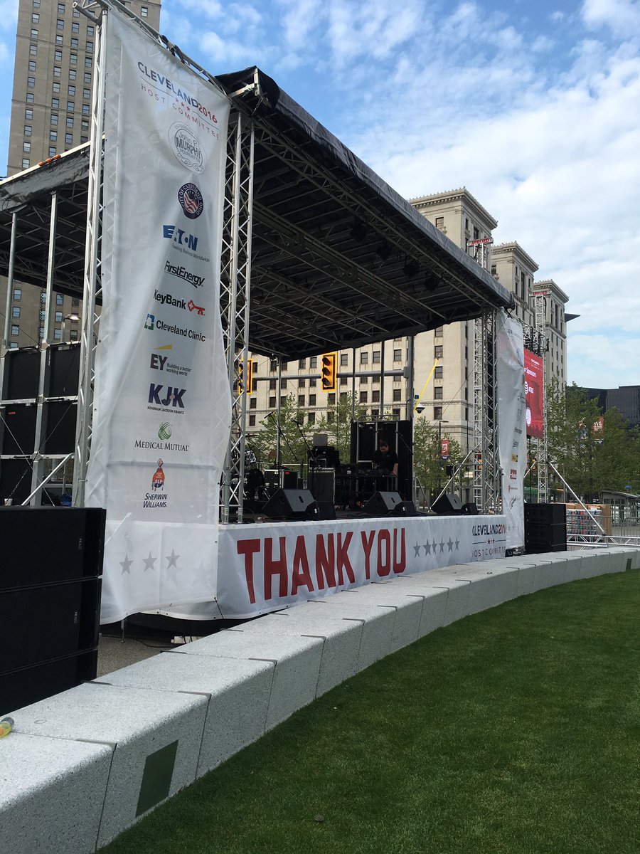 TheCLE's tweet photo. Community thank you party happening today in @CLEPublicSquare noon to six! #thankscle #ThisisCLE #2016CLE https://t.co/dHHfLpQaMk