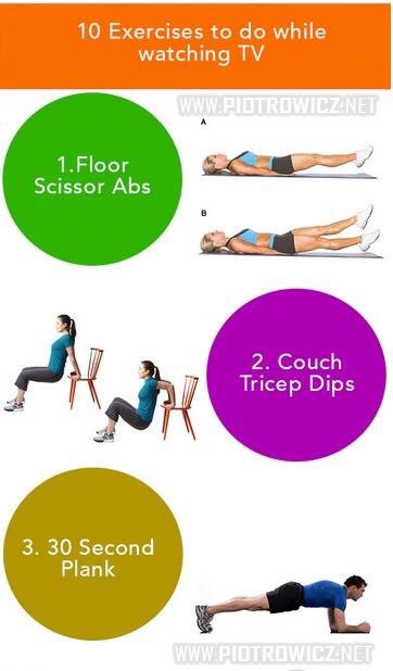 KONFIDANT1's tweet photo. 10 exercises you can do while watching TV.... https://t.co/FcpIkHCnGn