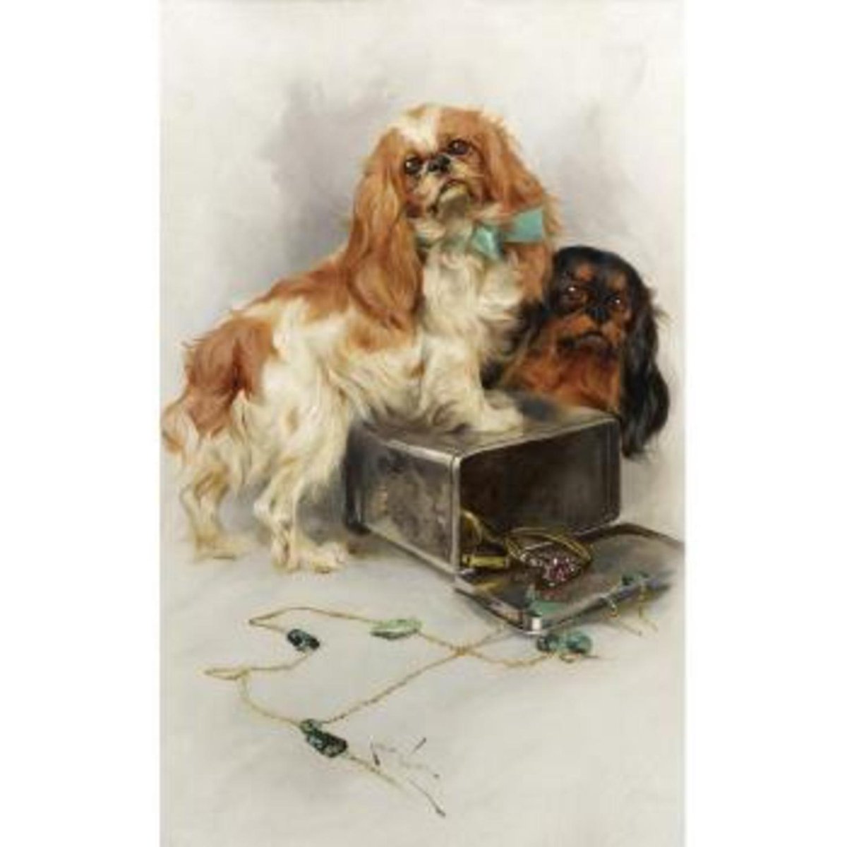 wardlearthur's tweet image. Toy Spaniels, 21×13in, Sold for $23,750 USD #arthurwardle auctionclub.com/public/histori…