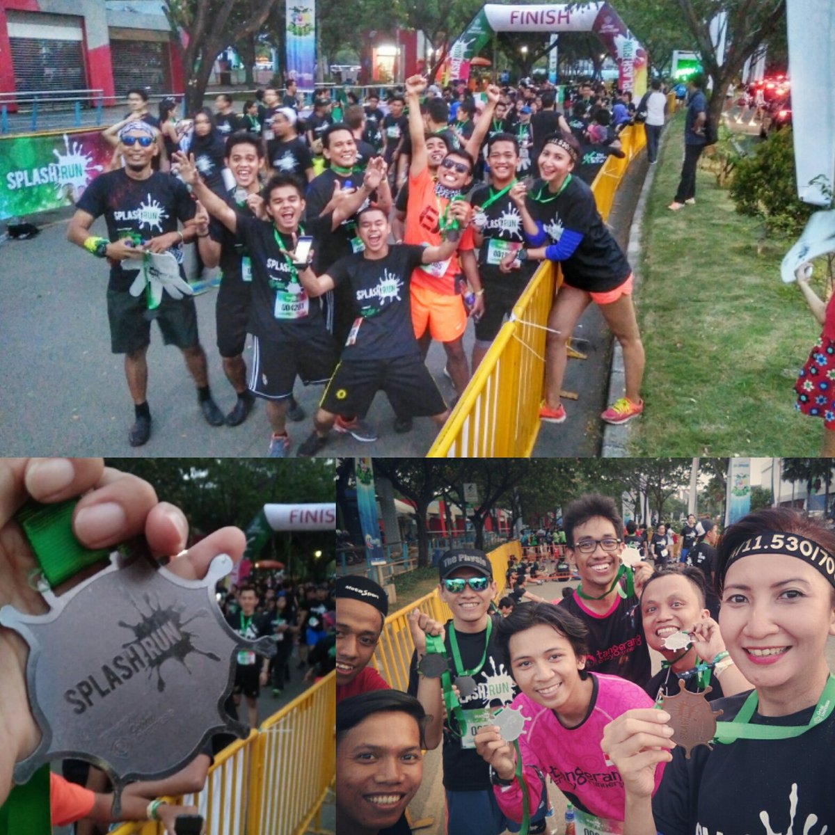 Finisshh keceh!! With <a href="/EJR_Runners/">EJR Runners</a> <a href="/TheCrazyRunners/">Tangerang Runners</a> <a href="/splashrun_id/">Splash Run</a> #splashrun