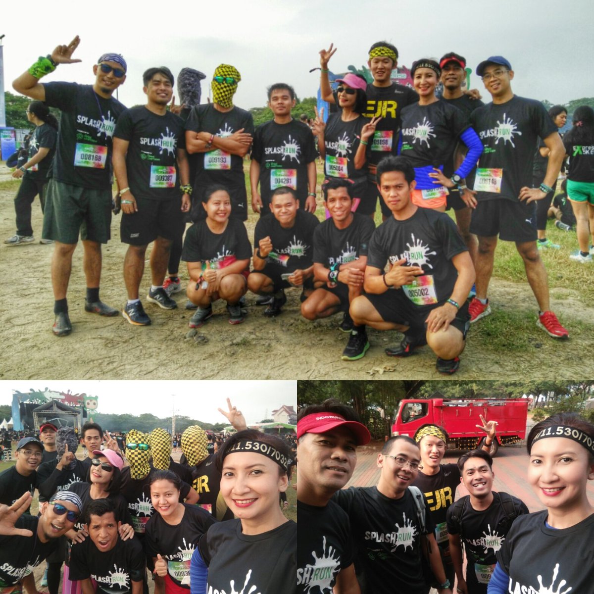 Ready for 5K fun! Just before START <a href="/splashrun_id/">Splash Run</a> <a href="/EJR_Runners/">EJR Runners</a>, NoFace Runners &amp; CoachSurfing Runnners 😆