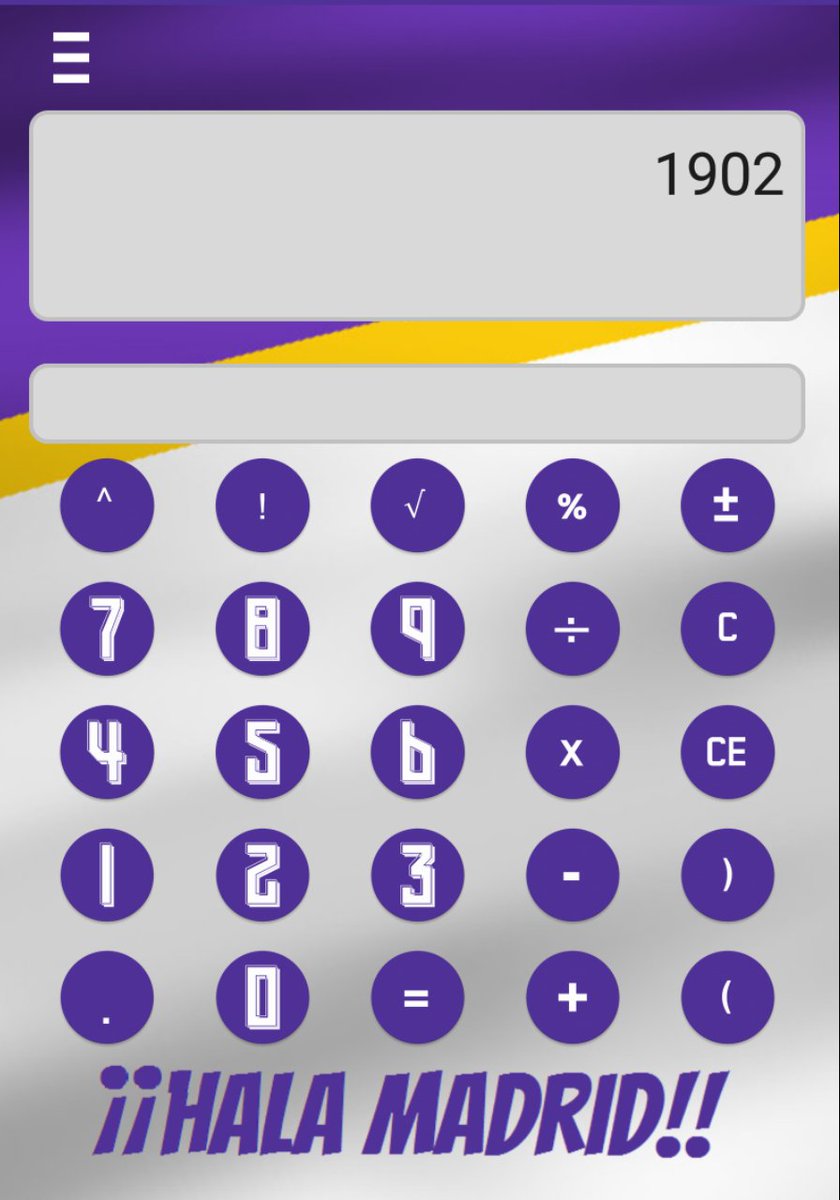 SimadMobile's tweet image. ¿Aficionado del Madrid?, esta es tu calculadora.

#HalaMadrid
#RealMadrid
#Fútbol 

play.google.com/store/apps/det…