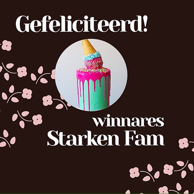 Starken Fam heeft gewonnen! Geniet ervan met de gehandicapte kids. Maak er n mooi dagje van ❤️ We bestellen je taart