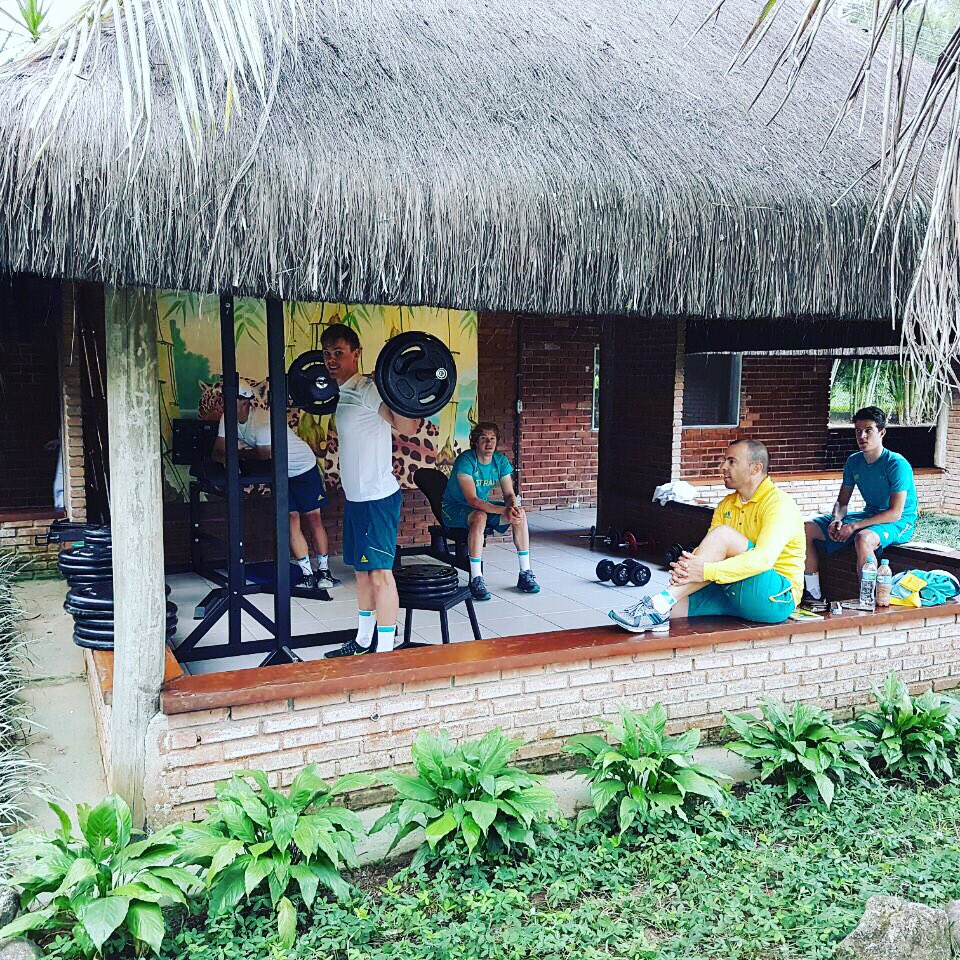 We borrowed the gym from the <a href="/Aussie7s/">Australia Sevens</a> today thanks guys! <a href="/AUSOlympicTeam/">AUS Olympic Team</a>