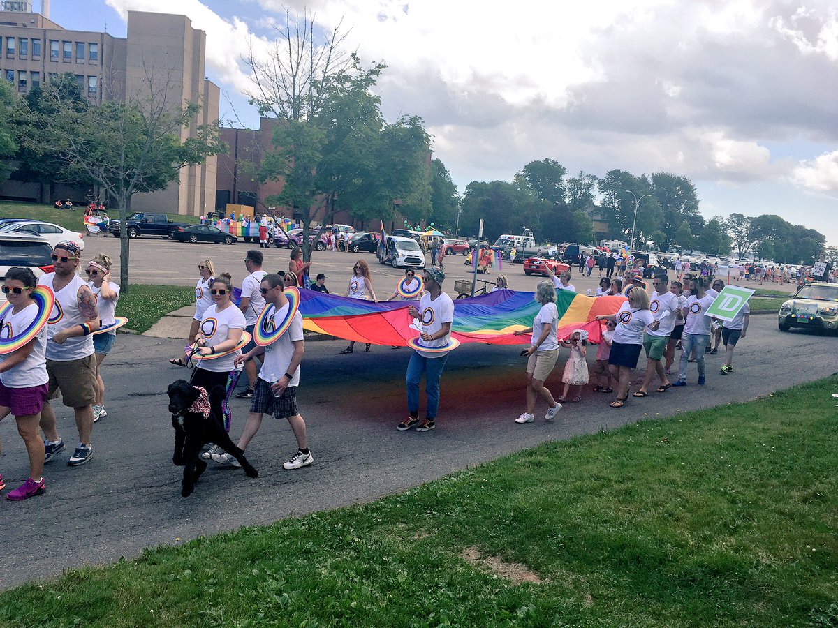 candace_toma's tweet photo. Huge turnout for @PRIDEPEI parade today. Great to see so much support for the #LGBTQ community! https://t.co/oGks6aXmOE