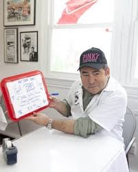 pinkshotdogs's tweet photo. #BAM! R #CelebrityChefOfTheDay is @Emeril. Who's tried R #BamDog? #PinksHotDogs #PinksLadies #NationalHotDogMonth https://t.co/6F5kuvUs9A