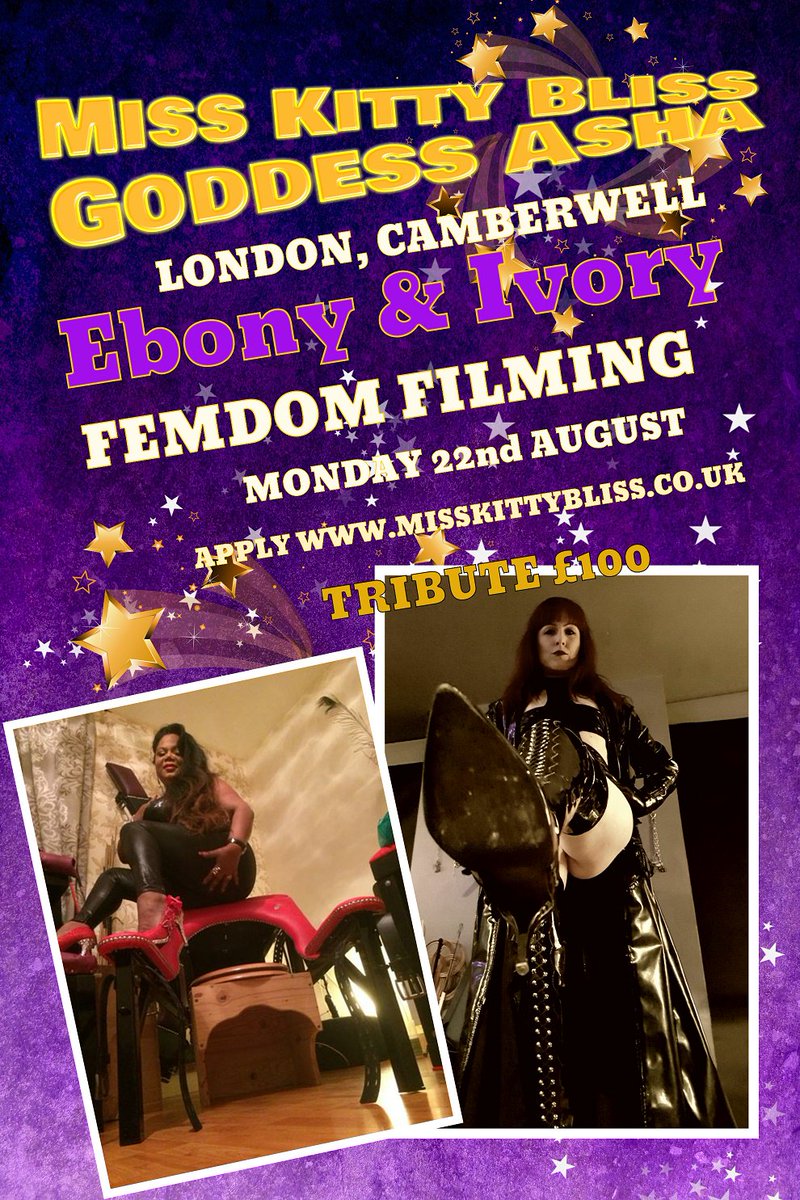 Miss_KittyBliss's tweet photo. Filming with @GoddessAsha 22nd August London,Camberwell - £100 - #ebonyandivory #masochists #BDSM FemDomFilming https://t.co/mWmq9VSJEb