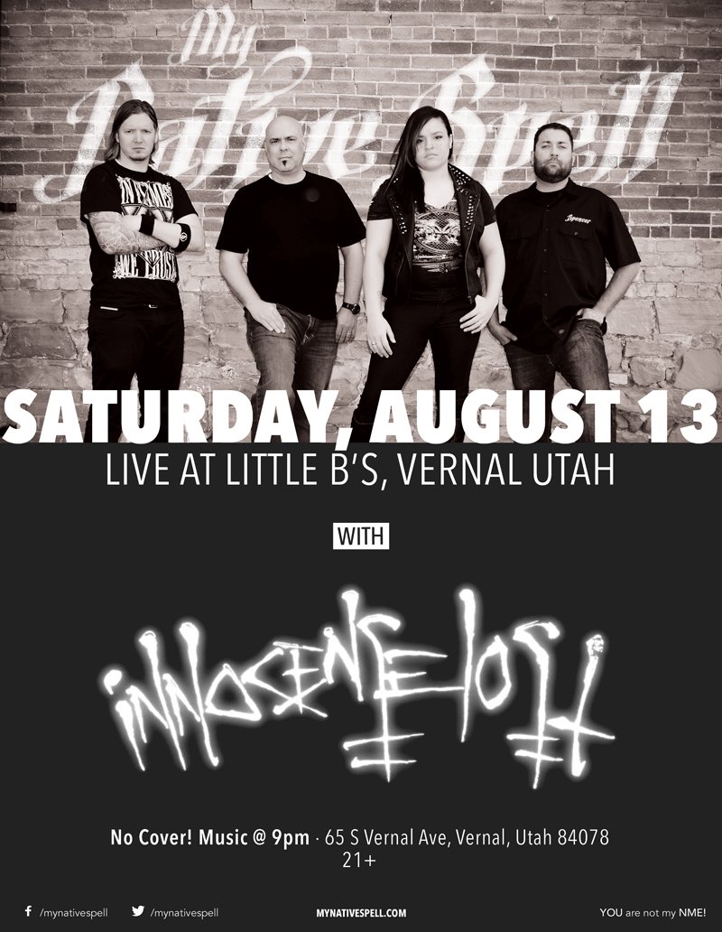 MyNativeSpell's tweet photo. We will be tearing it up with @ILostBand at Little B's Saturday, August 13th! Stoked!
https://t.co/fohkX9TuCd https://t.co/xKviAA8gcp