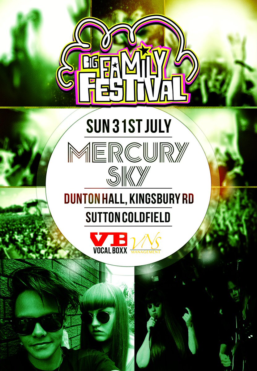 VNSManagement's tweet photo. catch @MercurySky at the #bigfamilyfestival this weekend https://t.co/nWIZ5z81M5