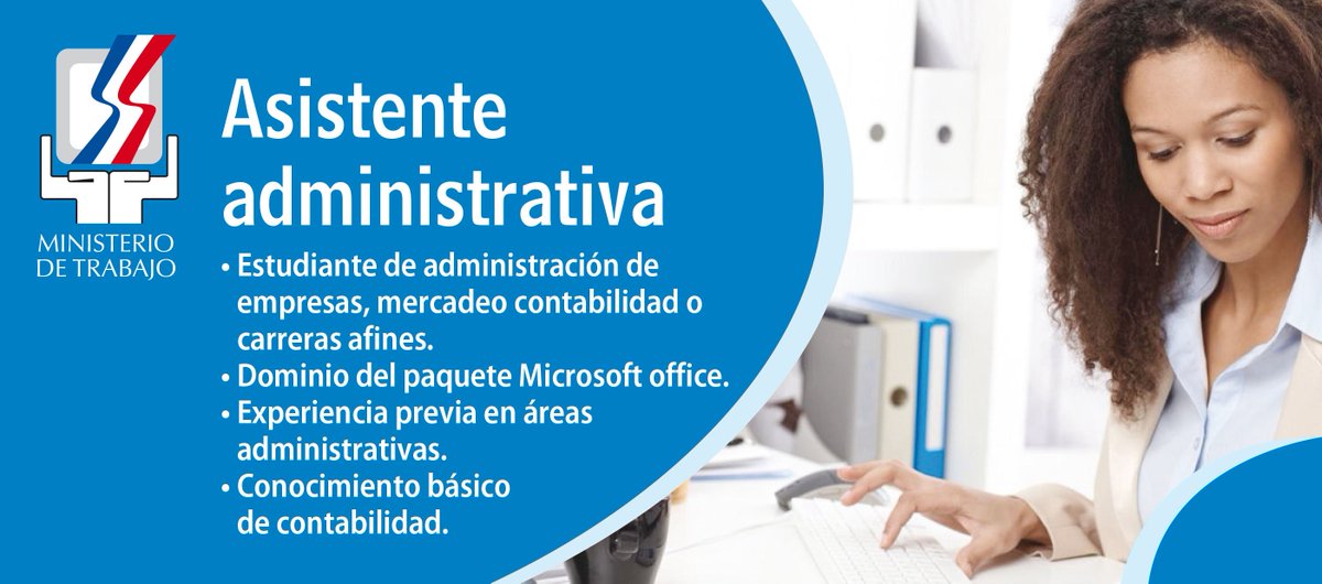 MTrabajoRD's tweet photo. #HayTrabajo #AsistenteAdministrativa #JornadaDeEmpleo https://t.co/0uWy0Jz1Fs