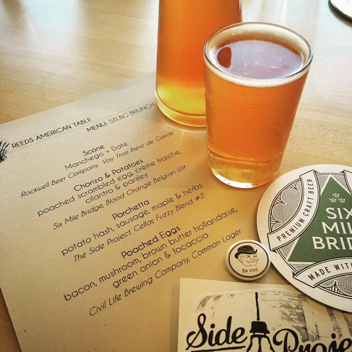 The <a href="/stlbg/">STL Brewers Guild</a> #BeerBrunch at <a href="/reeds_stl/">Reeds American Table</a> is the place to be this beautiful #stlcbw morning! #stlbeer #stl
