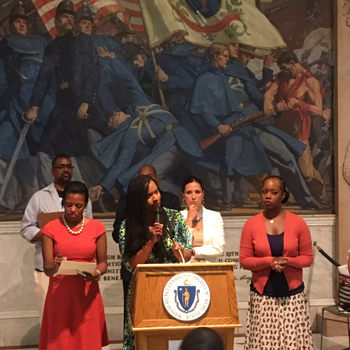 KemiAOyewole's tweet photo. We can pray, we can protest, but we need policy! @AyannaPressley #MBLLCJustice https://t.co/prrLvlX0Sd
