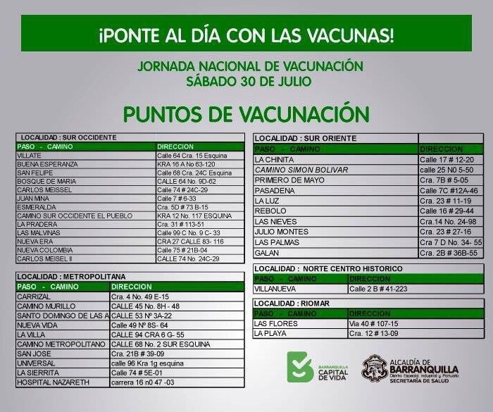 HospAlmaMater's tweet photo. Ponte al día con las vacunas, hoy en sedes Barranquilla, San Andrés y Apartadó varios puntos de atención te esperan. https://t.co/D1VI6NJld5
