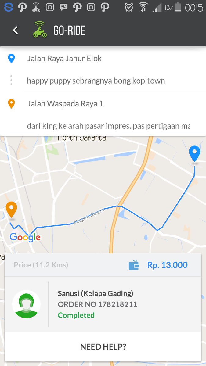 Velycz's tweet photo. @gojekindonesia eror parah nih order 1 yg dtg 2 gojek. Dan alamat tidak sesuai!! Lgsg potong gopay.. tlg dikemblkan https://t.co/ivejxDMGJm